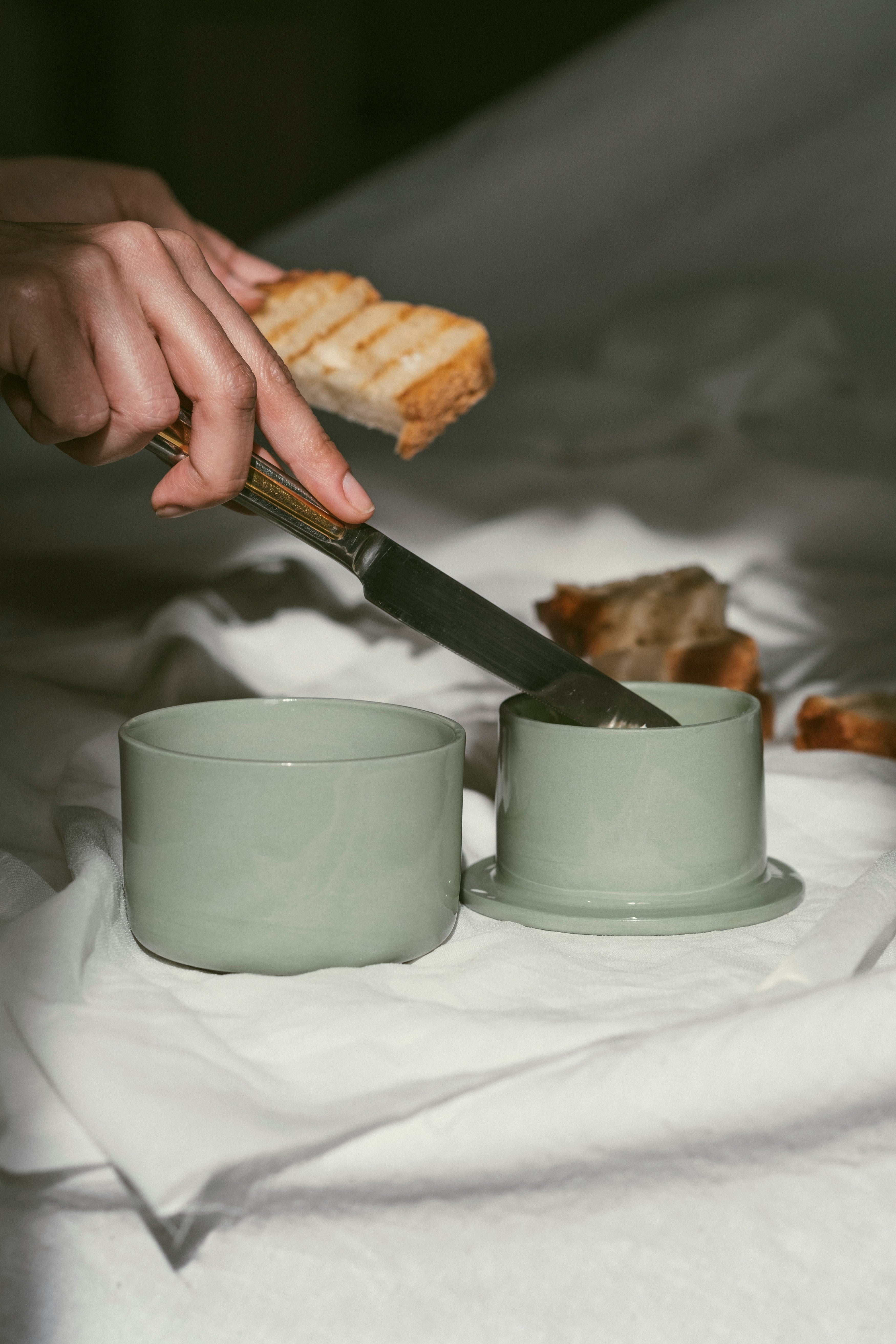 Celadon Butter Bell — French Butter Keeper